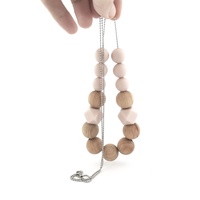 SCANDI silicone + beech wood necklace