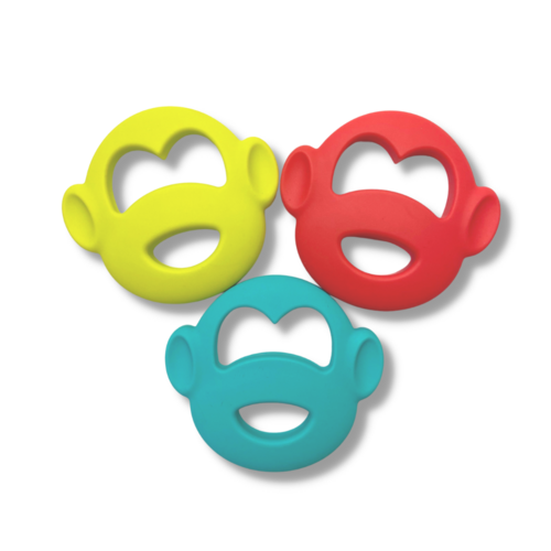 CLEARANCE Chomp the Monkey teethers - NEON LIME